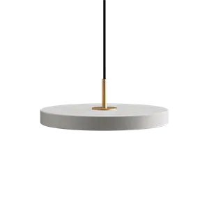 Umage - Loftlampe pendel - Asteria - Messingtop - Hvid/Nuance mist - Mini Ø31 cm